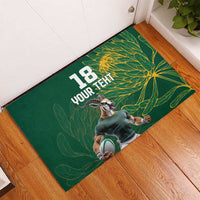 Custom Rugby South Africa Rubber Doormat Springboks Mascot - Wonder Print Shop