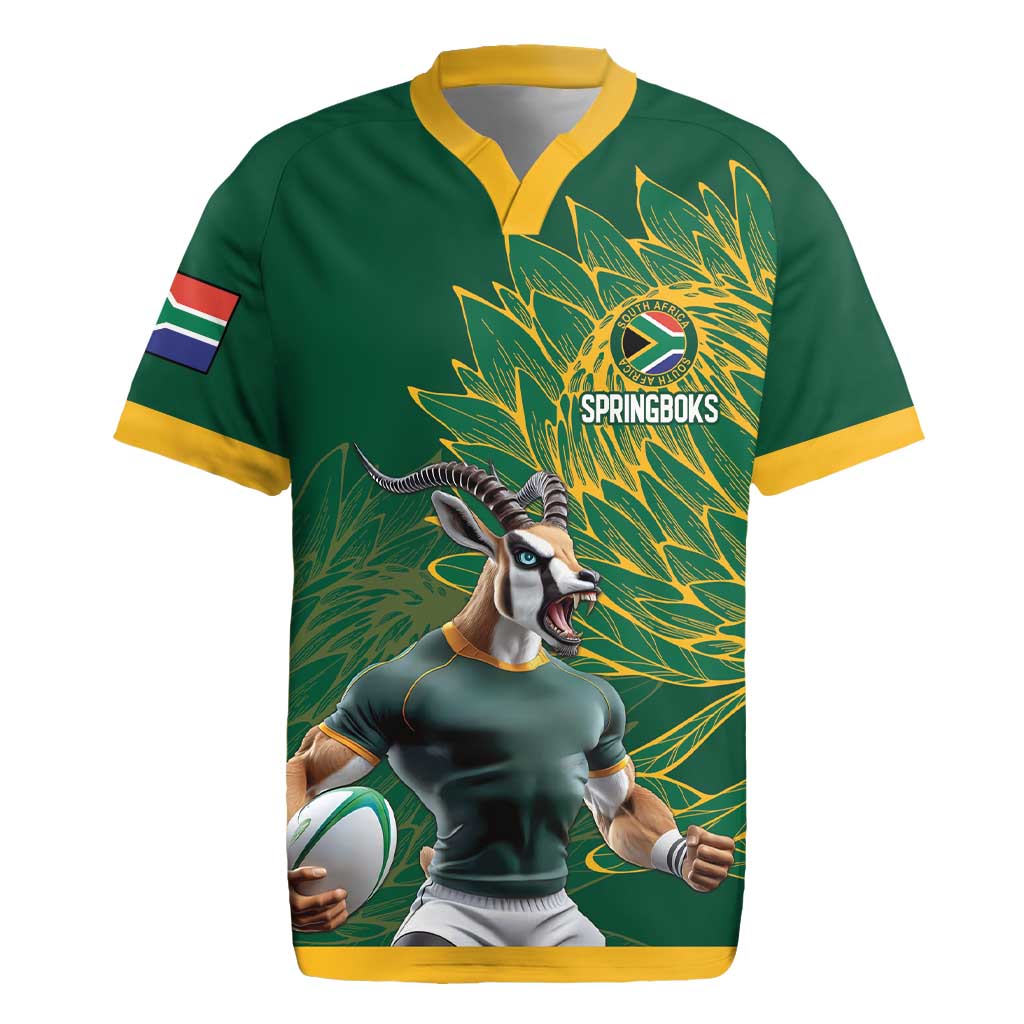 Custom Rugby South Africa Rugby Jersey Springboks Mascot - Wonder Print Shop