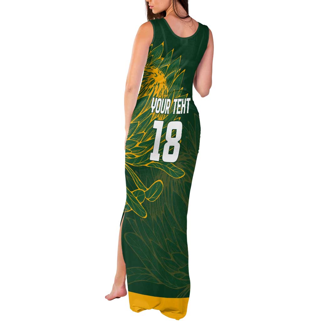 Custom Rugby South Africa Tank Maxi Dress Springboks Mascot - Wonder Print Shop