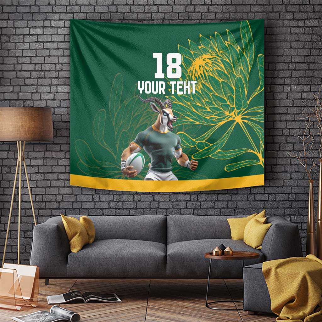 Custom Rugby South Africa Tapestry Springboks Mascot - Wonder Print Shop