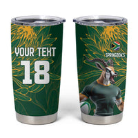 Custom Rugby South Africa Tumbler Cup Springboks Mascot - Wonder Print Shop
