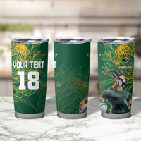 Custom Rugby South Africa Tumbler Cup Springboks Mascot - Wonder Print Shop