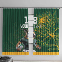 Custom Rugby South Africa Window Curtain Springboks Mascot - Wonder Print Shop