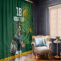 Custom Rugby South Africa Window Curtain Springboks Mascot - Wonder Print Shop