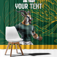 Custom Rugby South Africa Window Curtain Springboks Mascot - Wonder Print Shop