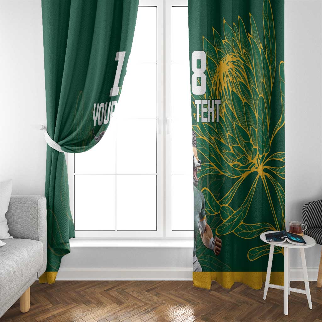 Custom Rugby South Africa Window Curtain Springboks Mascot - Wonder Print Shop