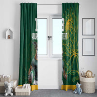 Custom Rugby South Africa Window Curtain Springboks Mascot - Wonder Print Shop