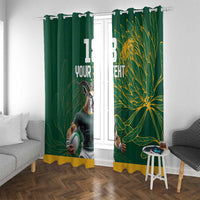 Custom Rugby South Africa Window Curtain Springboks Mascot - Wonder Print Shop