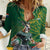 Custom Rugby South Africa Women Casual Shirt Springboks Mascot - Wonder Print Shop