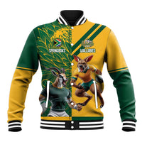 Personalized Rugby South Africa Australia Baseball Jacket Springboks Wallabies Mascot Go Champions - Wonder Print Shop