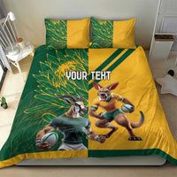 Personalized Rugby South Africa Australia Bedding Set Springboks Wallabies Mascot Go Champions - Wonder Print Shop