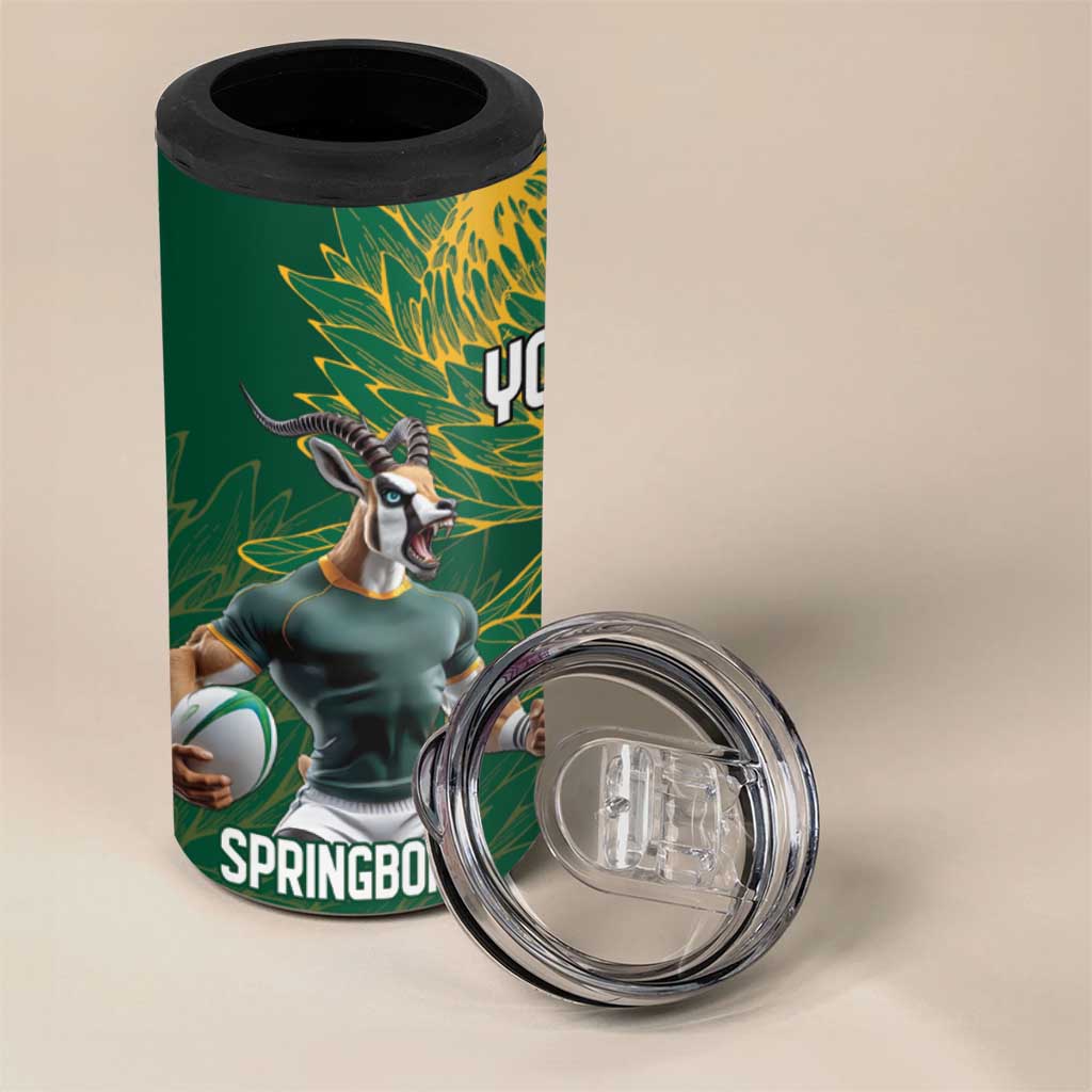 Personalized Rugby South Africa Australia 4 in 1 Can Cooler Tumbler Springboks Wallabies Mascot Go Champions - Wonder Print Shop