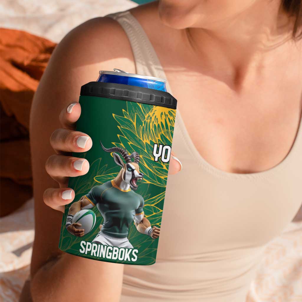 Personalized Rugby South Africa Australia 4 in 1 Can Cooler Tumbler Springboks Wallabies Mascot Go Champions - Wonder Print Shop