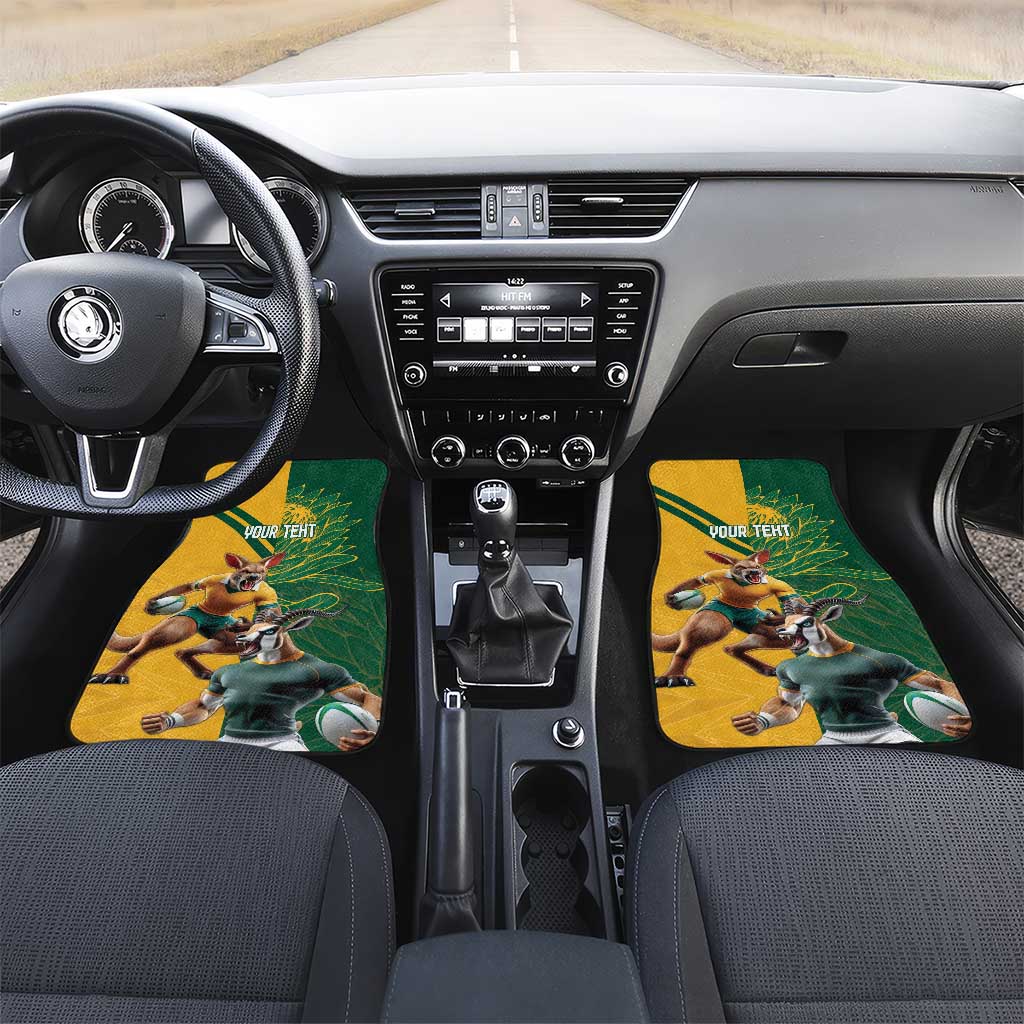 Personalized Rugby South Africa Australia Car Mats Springboks Wallabies Mascot Go Champions - Wonder Print Shop