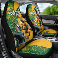 Personalized Rugby South Africa Australia Car Seat Cover Springboks Wallabies Mascot Go Champions - Wonder Print Shop