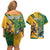 Personalized Rugby South Africa Australia Couples Matching Off Shoulder Short Dress and Hawaiian Shirt Springboks Wallabies Mascot Go Champions - Wonder Print Shop