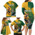 Personalized Rugby South Africa Australia Family Matching Long Sleeve Bodycon Dress and Hawaiian Shirt Springboks Wallabies Mascot Go Champions - Wonder Print Shop