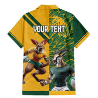 Personalized Rugby South Africa Australia Family Matching Mermaid Dress and Hawaiian Shirt Springboks Wallabies Mascot Go Champions - Wonder Print Shop