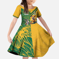 Personalized Rugby South Africa Australia Family Matching Off Shoulder Maxi Dress and Hawaiian Shirt Springboks Wallabies Mascot Go Champions - Wonder Print Shop