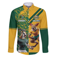 Personalized Rugby South Africa Australia Family Matching Off Shoulder Maxi Dress and Hawaiian Shirt Springboks Wallabies Mascot Go Champions - Wonder Print Shop