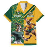 Personalized Rugby South Africa Australia Family Matching Puletasi and Hawaiian Shirt Springboks Wallabies Mascot Go Champions - Wonder Print Shop