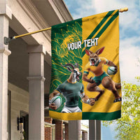 Personalized Rugby South Africa Australia Garden Flag Springboks Wallabies Mascot Go Champions - Wonder Print Shop