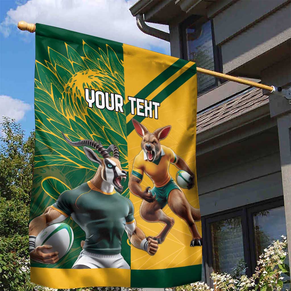 Personalized Rugby South Africa Australia Garden Flag Springboks Wallabies Mascot Go Champions - Wonder Print Shop