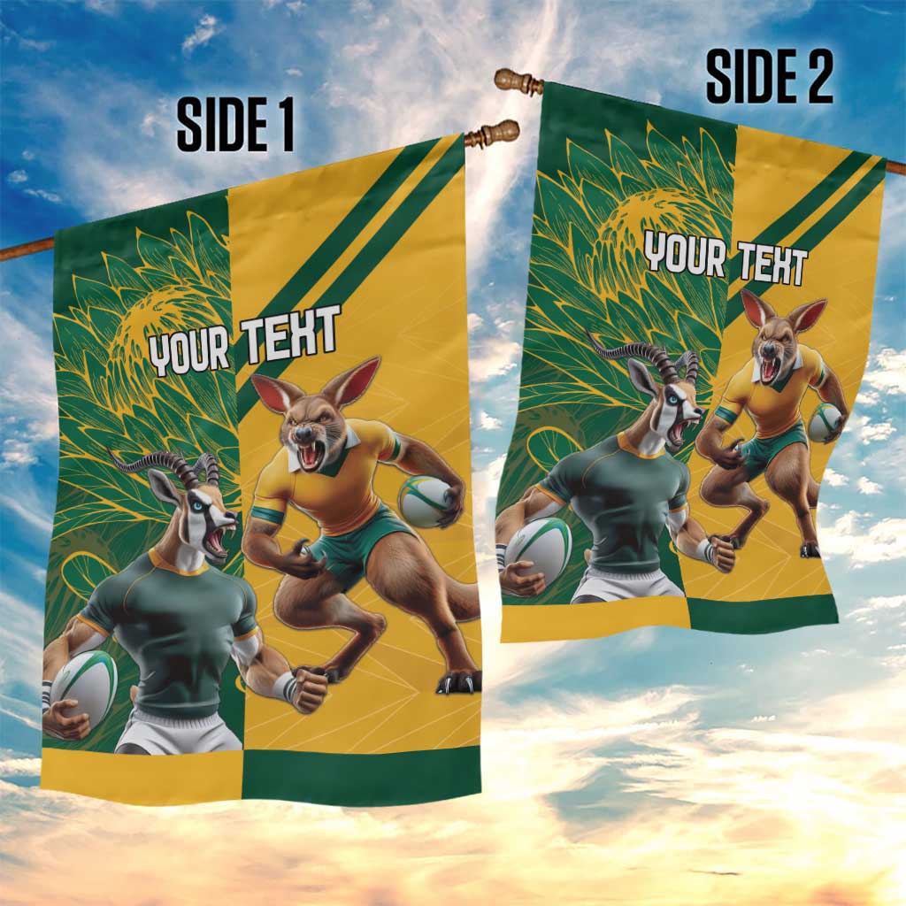 Personalized Rugby South Africa Australia Garden Flag Springboks Wallabies Mascot Go Champions - Wonder Print Shop