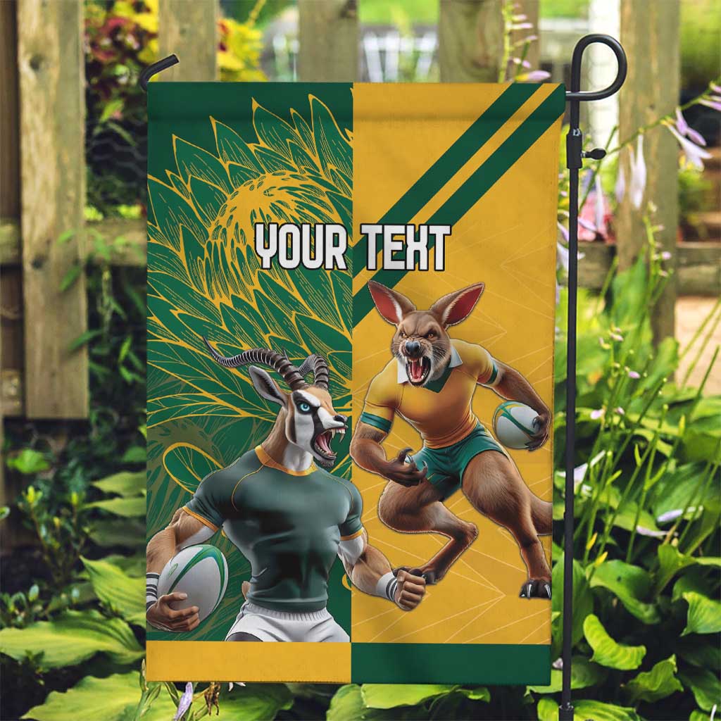 Personalized Rugby South Africa Australia Garden Flag Springboks Wallabies Mascot Go Champions - Wonder Print Shop