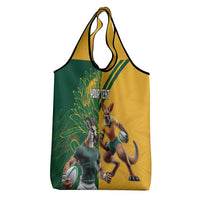 Personalized Rugby South Africa Australia Grocery Bag Springboks Wallabies Mascot Go Champions - Wonder Print Shop