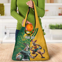 Personalized Rugby South Africa Australia Grocery Bag Springboks Wallabies Mascot Go Champions - Wonder Print Shop