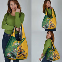 Personalized Rugby South Africa Australia Grocery Bag Springboks Wallabies Mascot Go Champions - Wonder Print Shop
