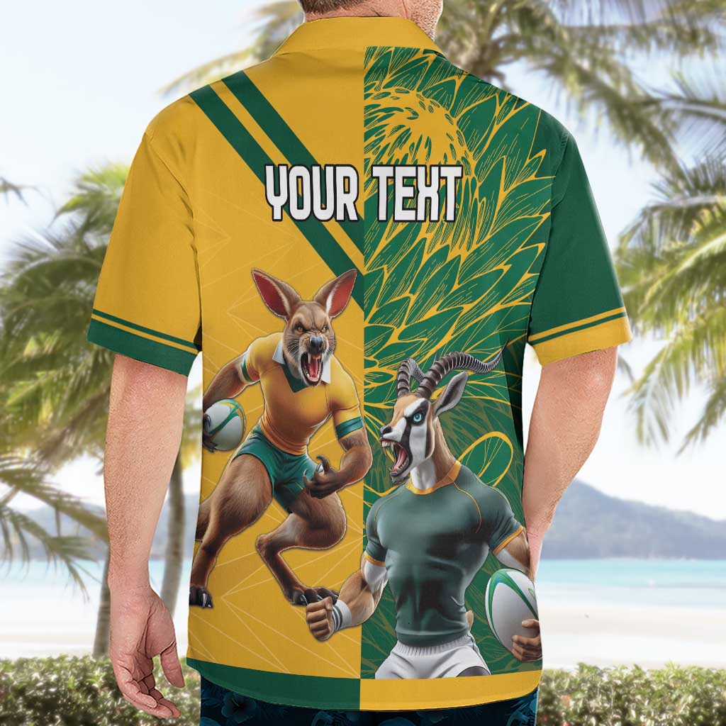 Personalized Rugby South Africa Australia Hawaiian Shirt Springboks Wallabies Mascot Go Champions - Wonder Print Shop