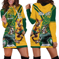 Personalized Rugby South Africa Australia Hoodie Dress Springboks Wallabies Mascot Go Champions - Wonder Print Shop