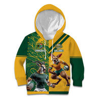 Personalized Rugby South Africa Australia Kid Hoodie Springboks Wallabies Mascot Go Champions - Wonder Print Shop