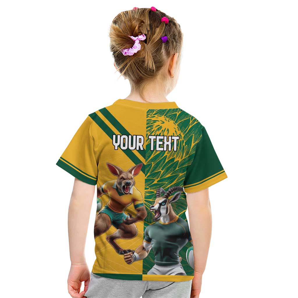 Personalized Rugby South Africa Australia Kid T Shirt Springboks Wallabies Mascot Go Champions - Wonder Print Shop