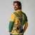 Personalized Rugby South Africa Australia Long Sleeve Polo Shirt Springboks Wallabies Mascot Go Champions - Wonder Print Shop