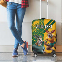 Personalized Rugby South Africa Australia Luggage Cover Springboks Wallabies Mascot Go Champions - Wonder Print Shop