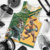 Personalized Rugby South Africa Australia Men Tank Top Springboks Wallabies Mascot Go Champions - Wonder Print Shop