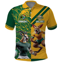Personalized Rugby South Africa Australia Polo Shirt Springboks Wallabies Mascot Go Champions - Wonder Print Shop