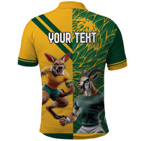 Personalized Rugby South Africa Australia Polo Shirt Springboks Wallabies Mascot Go Champions - Wonder Print Shop