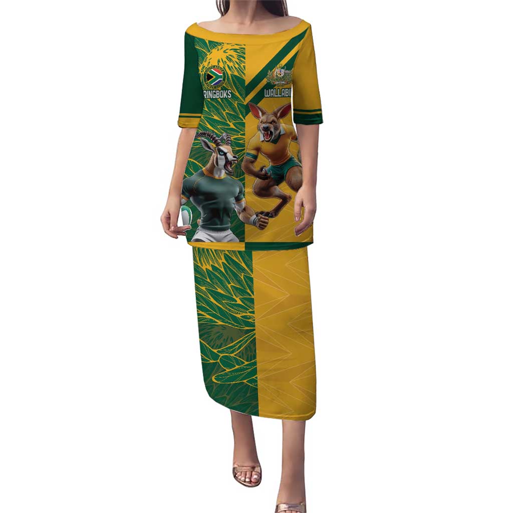 Personalized Rugby South Africa Australia Puletasi Springboks Wallabies Mascot Go Champions - Wonder Print Shop