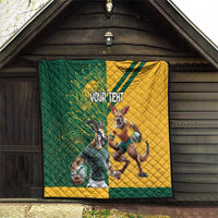 Personalized Rugby South Africa Australia Quilt Springboks Wallabies Mascot Go Champions - Wonder Print Shop