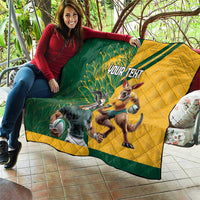 Personalized Rugby South Africa Australia Quilt Springboks Wallabies Mascot Go Champions - Wonder Print Shop