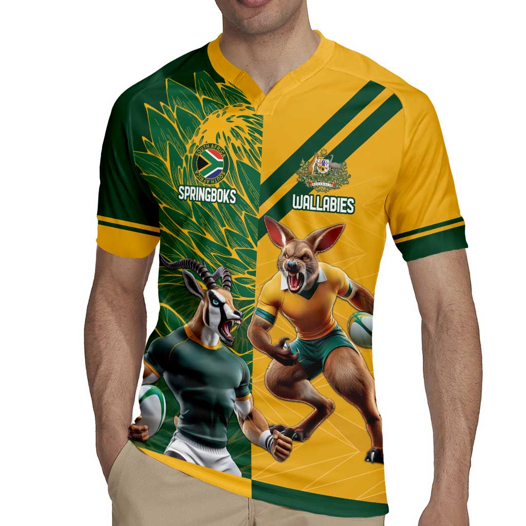 Personalized Rugby South Africa Australia Rugby Jersey Springboks Wallabies Mascot Go Champions - Wonder Print Shop
