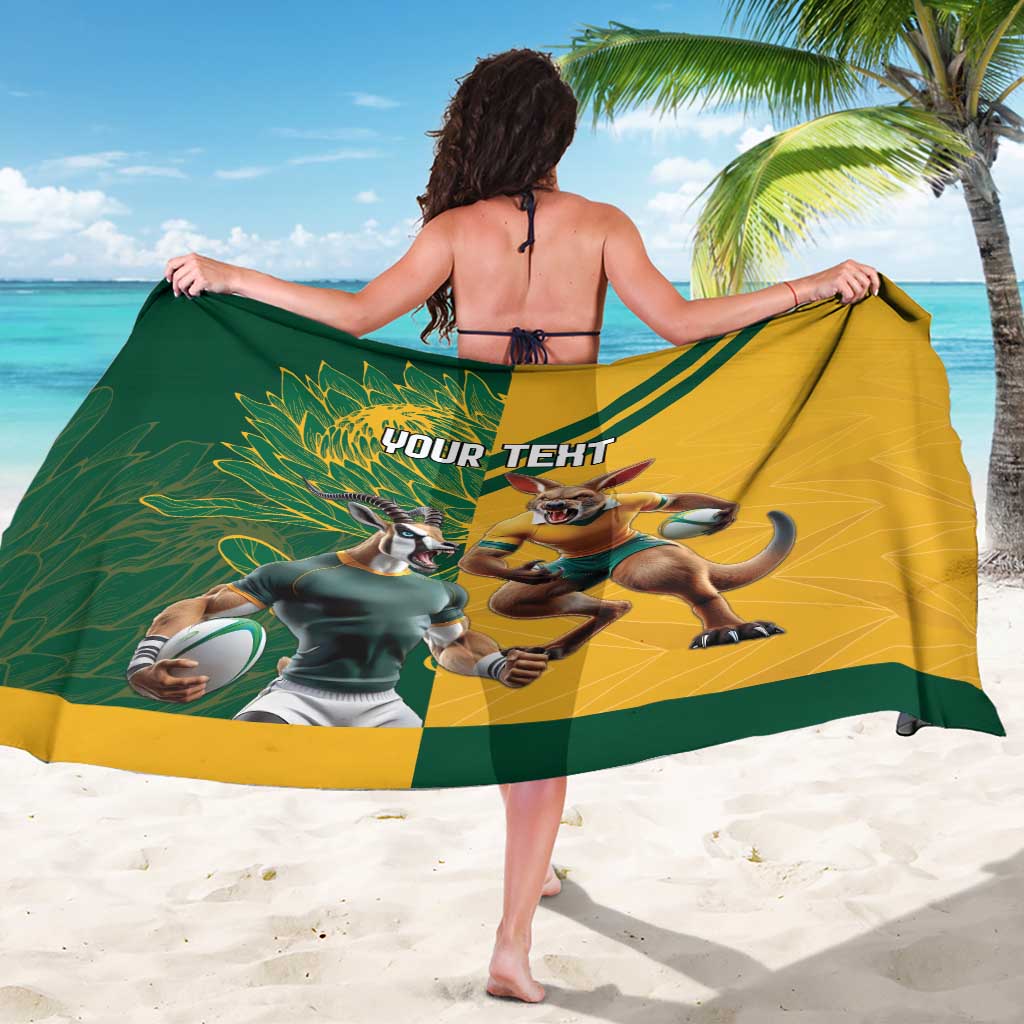 Personalized Rugby South Africa Australia Sarong Springboks Wallabies Mascot Go Champions - Wonder Print Shop