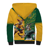 Personalized Rugby South Africa Australia Sherpa Hoodie Springboks Wallabies Mascot Go Champions - Wonder Print Shop