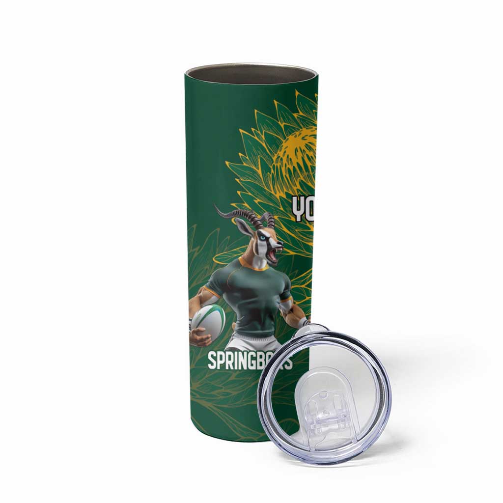 Personalized Rugby South Africa Australia Skinny Tumbler Springboks Wallabies Mascot Go Champions - Wonder Print Shop