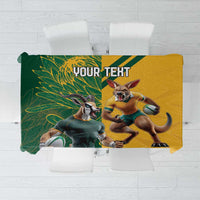 Personalized Rugby South Africa Australia Tablecloth Springboks Wallabies Mascot Go Champions - Wonder Print Shop