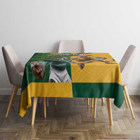 Personalized Rugby South Africa Australia Tablecloth Springboks Wallabies Mascot Go Champions - Wonder Print Shop